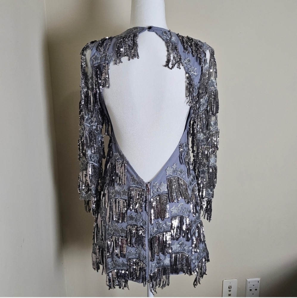 For Love & Lemons - Etoile Sequin Fringe Dress, SZ S, in excellent condition - Picture 7 of 14